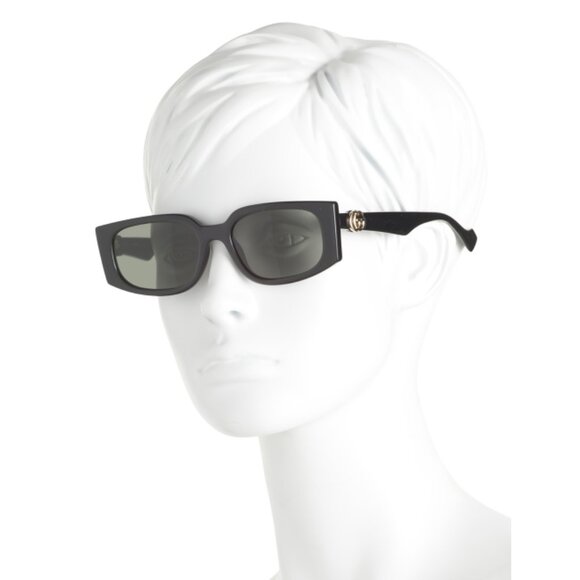 GUCCI Black 55mm Rectangle Sunglasses - Picture 2 of 2